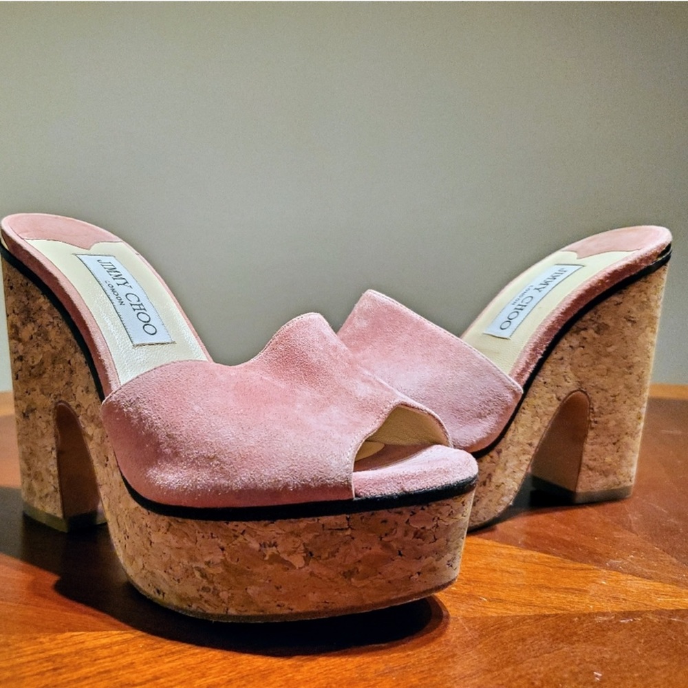 Jimmy Choi Platform Sandals Suede
